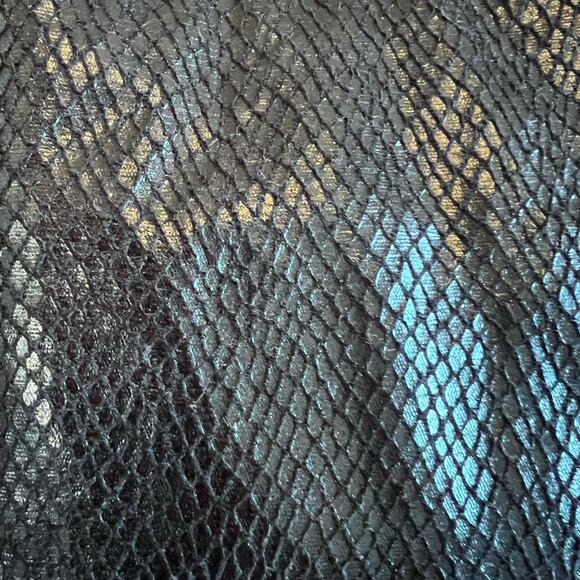 JIMMY CHOO PARFUM BLACK SPARKLE FAUX SNAKESKIN LARGE TOTE SHOULDER TRAVEL BAG - Picture 3 of 13